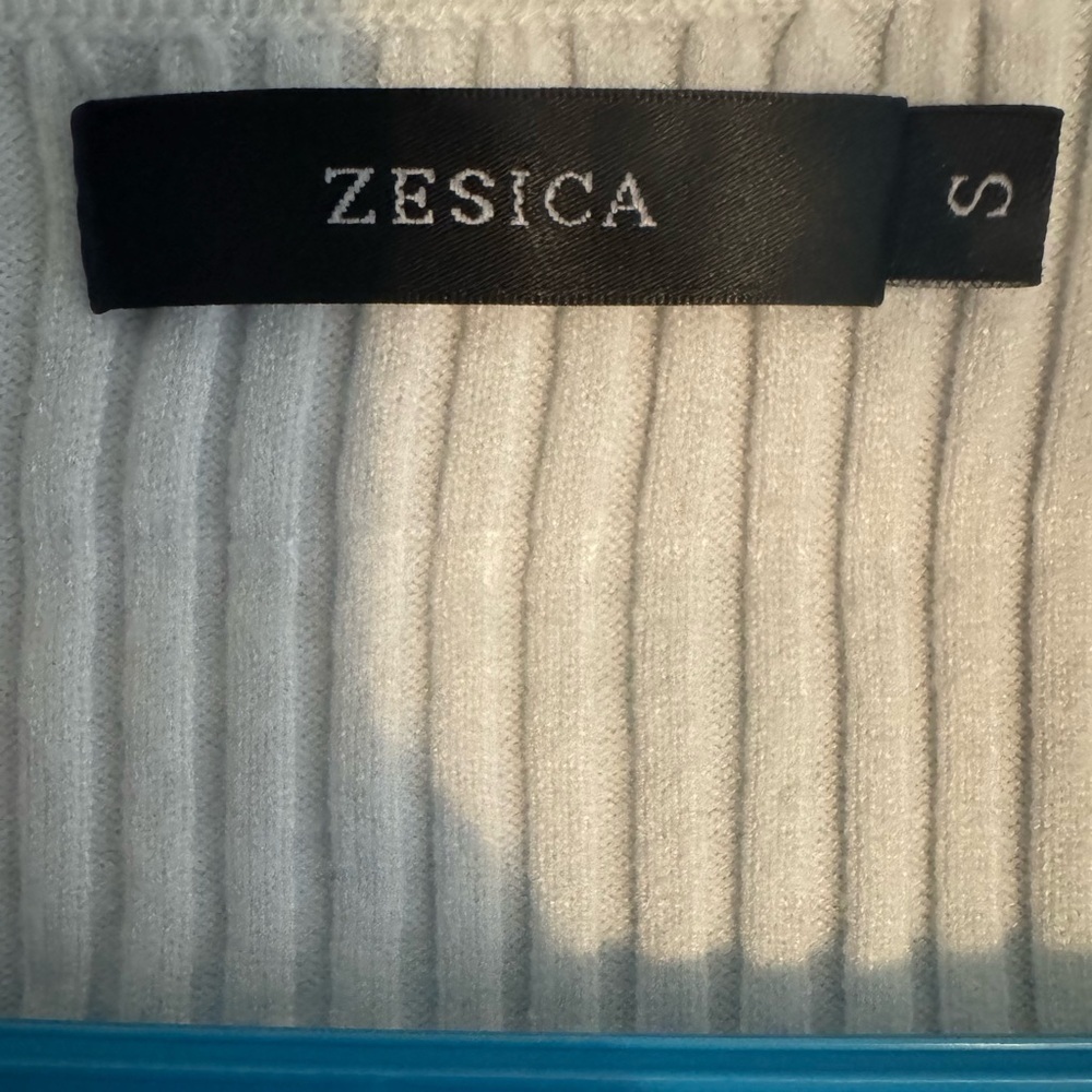 ZESICA Women's Long Sleeve Ribbed Top - White - Picture 2 of 4